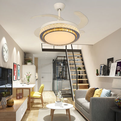DC Smart Low Profile Ceiling Fan Свертывающийся потолочный вентилятор со светом