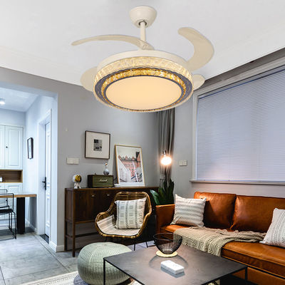 DC Smart Low Profile Ceiling Fan Свертывающийся потолочный вентилятор со светом